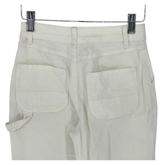 Marine Layer Maya Slim Straight Crop Leg Utility Pant Painter White Size 0 NWT - Picture 6 of 12